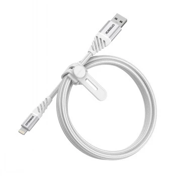 USB-A uz Lightning kabelis OTTERBOX 1 m — Cloud balta, USB-A vīr. uz Lightning vīr.