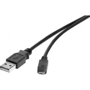 USB 2.0 kabelis Renkforce 1574809, 3 m, melns, A–A datu/uzlādes