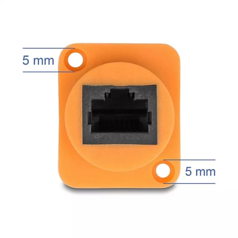 DeLOCK tīkla kabelis 90804 0.3 m Cat5e U/UTP RJ-45 Melns Oranžs