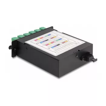 DeLOCK Fiber Optic HD Cassette MPO tēviņš uz 12 x LC Duplex mātīte 24 šķiedras vienmoda 9/125 µm