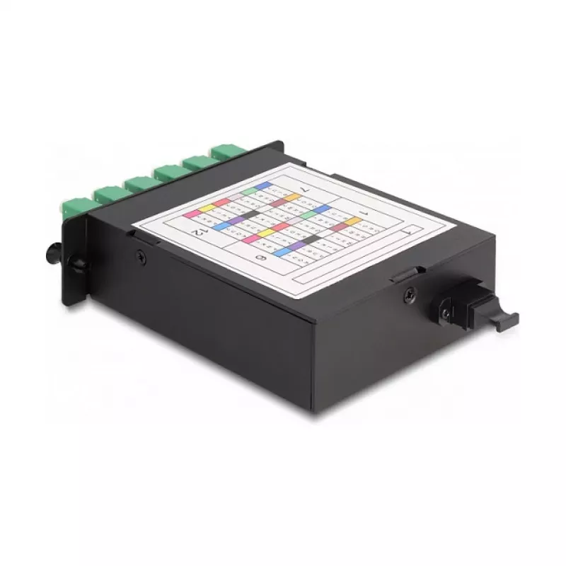 DeLOCK Fiber Optic HD Cassette MPO tēviņš uz 12 x LC Duplex mātīte 24 šķiedras vienmoda 9/125 µm