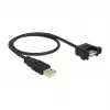 USB kabelis DeLOCK 85461 USB 2.0 0.5m melns