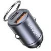 Auto lādētājs usams C38 30W — 1x USB-A + 1x USB-C ātrā uzlāde