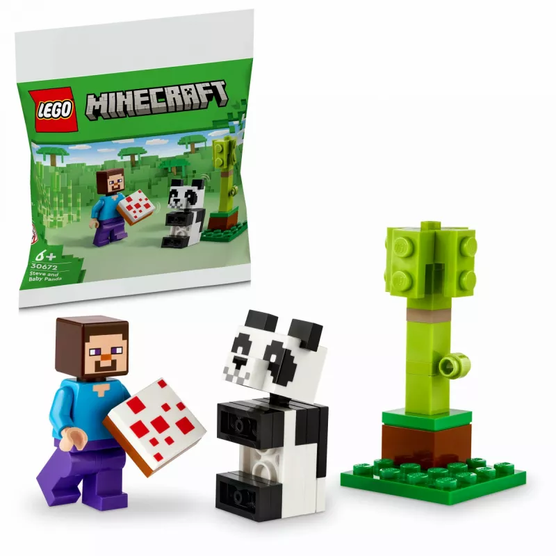LEGO Minecraft Steve and Baby Panda 30672 Polybag