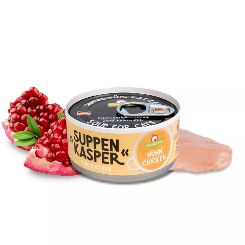 Kaķu gardumi Fox4Pets GRANATAPET Suppenkasper ar vistu 70 g — vistas garšas mīksti gaļīgi gardumi, bez graudiem, bez lipekļa