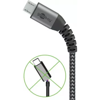 Wentronic 49273 mobilā tālruņa kabelis, pelēks