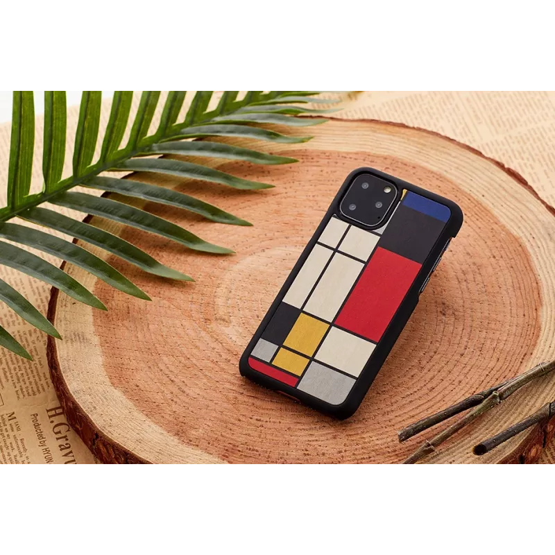 viedtālruņa maciņš man and wood priekš iPhone 11 Pro Max — koka melns