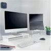 Monitora statīvs LEITZ Freestanding 64340001 — galda statīvs 61 cm (24 collu) ekrāniem, 20 kg ietilpība, regulējams augstums, balts