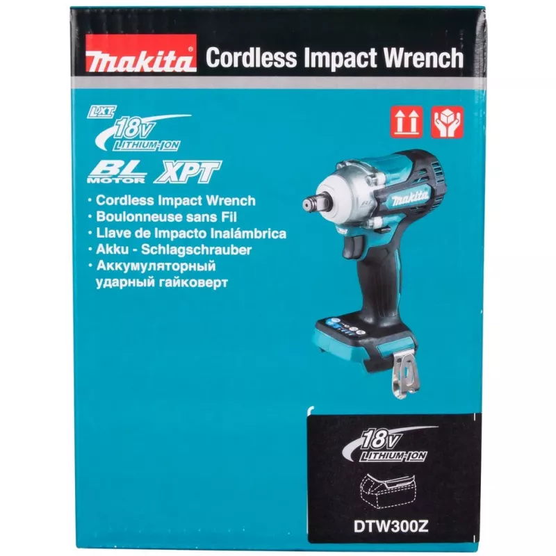 Makita DTW300Z skrūvgriezis/triecienskrūvgriezis 3200 RPM Melns, Zils