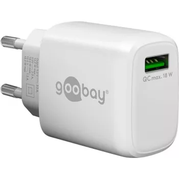 Goobay USB-Fast Charger QC 3.0 (18 W) Balts (61672)