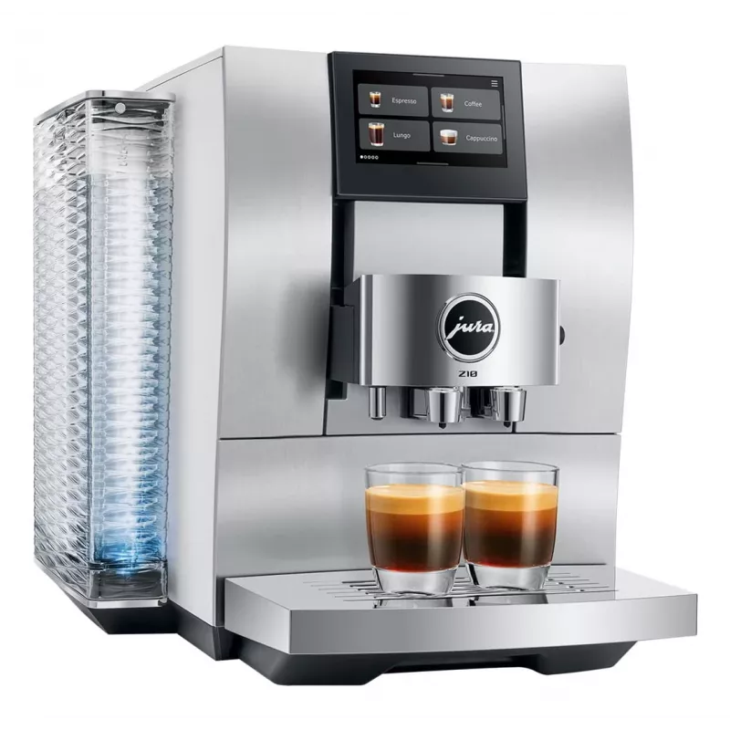Pilnībā automātisks espresso automāts JURA Z10 (EB) — 2,4 L ūdens tvertne, iebūvēta dzirnaviņas, 1450 W, alumīnijs/balts