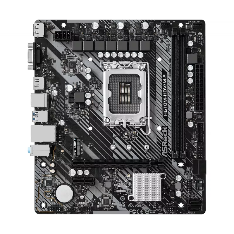 ASRock H610M-HDV/M.2 R2.0 LGA1700 DDR4 Micro-ATX mātesplate