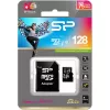 MicroSDXC zibatmiņas karte Silicon Power 128 GB UHS‑I (Class 10, U1), 85 MB/s, melna, ar SD adapteri