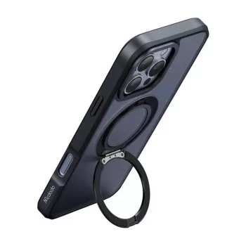 Aizsargājošs MagSafe maciņš Mcdodo PC-4933 iPhone 16 Pro Max ar integrētu statīvu, melns