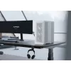 APNX PC Midi Tower C1-R-WT-v1 — balta, atbalsta ATX/Micro-ATX/Mini-ITX, 3x120 mm priekšējie ventilatori uzstādīti, 3x3,5 collu + 3x2,5 collu nodalījumi, USB 3.2 Gen1 x2
