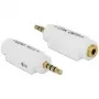 savienotāju adapteris DeLOCK 65590 3,5 mm balts