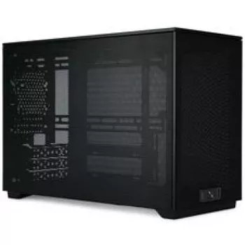 Mini ITX/ATX PC korpuss ssupd Meshroom D (CS-MRD-BK-1) — kompakts melns korpuss ar sieta paneļiem