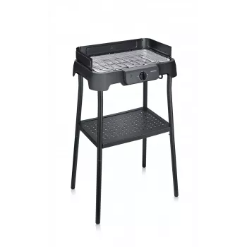 Galda elektriskais grils SEVERIN PG 8594 — 2000 W, taisnstūrveida restes, melns