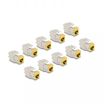 DeLOCK keystone modulis 88111 Plakans Dzeltens RJ-45 10 gab.