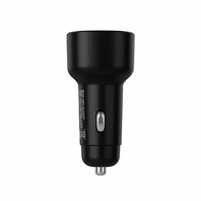Auto lādētājs CANYON OnDrive 60 PD 60W 2xUSB-C — 60 W jauda, 2 USB-C pieslēgvietas, melns