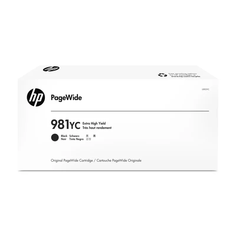 Tintes kasetne HP 981YC īpaši liela ietilpība Melna priekš PageWide – 21 000 lpp. (oriģināla)