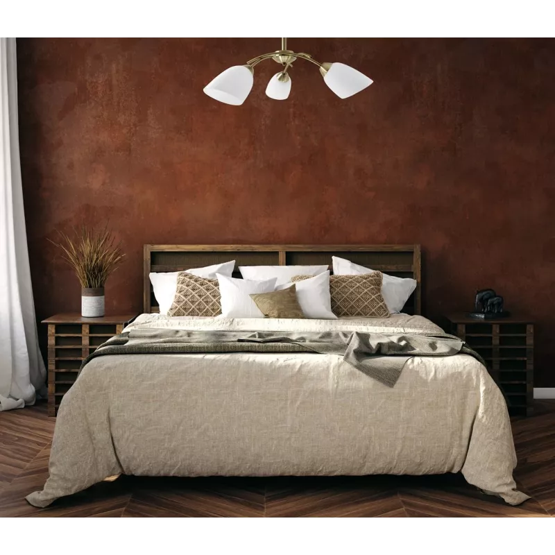 Activejet Classic griestu lustra-pakaramā lampa NIKITA Patina triple 3xE27 viesistabai
