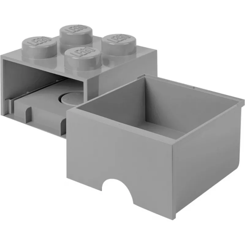 Uzglabāšanas kaste room copenhagen LEGO Storage Brick Drawer 4 – tumši pelēka, sakraujama plastmasas atvilktne rotaļlietām un sīkumiem