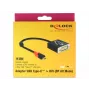 Video kabeļa adapteris DeLOCK 61213 USB Type-C uz DVI 0,2 m melns