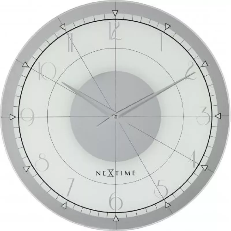 NeXtime klok 8125 Fancy Round, Ø43 cm, sienas, balts/sudrabs