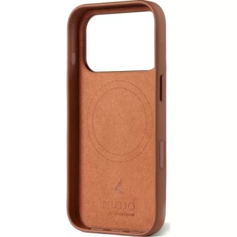 Mujjo Full Leather Case MagSafe vāciņš priekš iPhone 17 Pro Brown