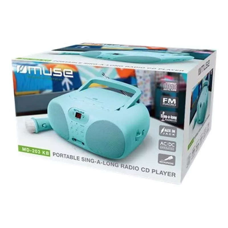 Muse MD-203 KB portatīvā stereo sistēma Analogais FM Zils