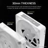 Ventilators Corsair iCUE LINK RX120 MAX RGB 12 cm Balts 3 gab. 400-2000 RPM
