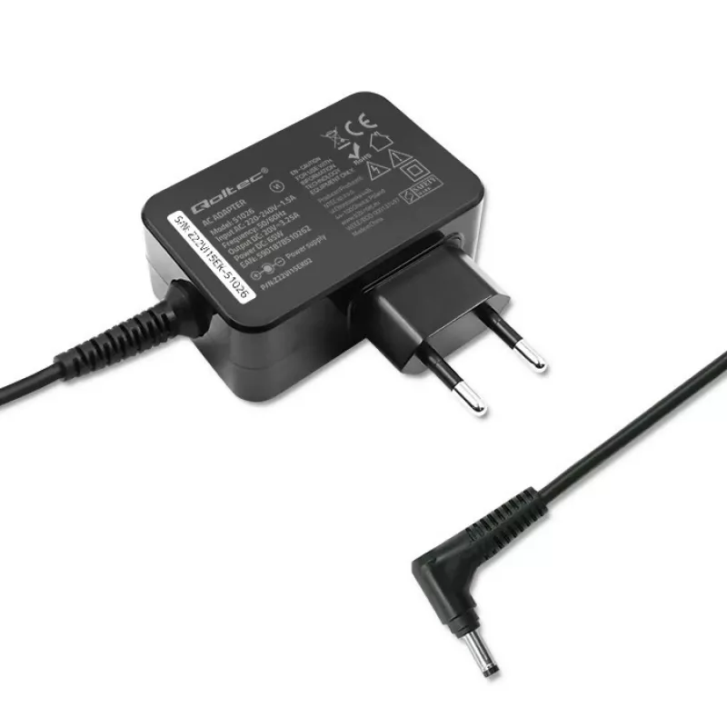 Qoltec 51026 barošanas adapteris/invertors Iekštelpām/ārtelpām 65 W Melns