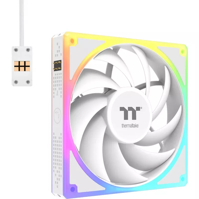 Dzesēšanas ventilatoru komplekts THERMALTAKE TOUGHFAN EX 140 ARGB Sync balta — 140mm, 3 gab.