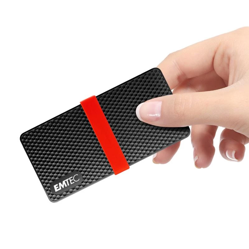 SSD Emtec 512GB USB Type-C 3.2 Gen 1 Melns Red X200