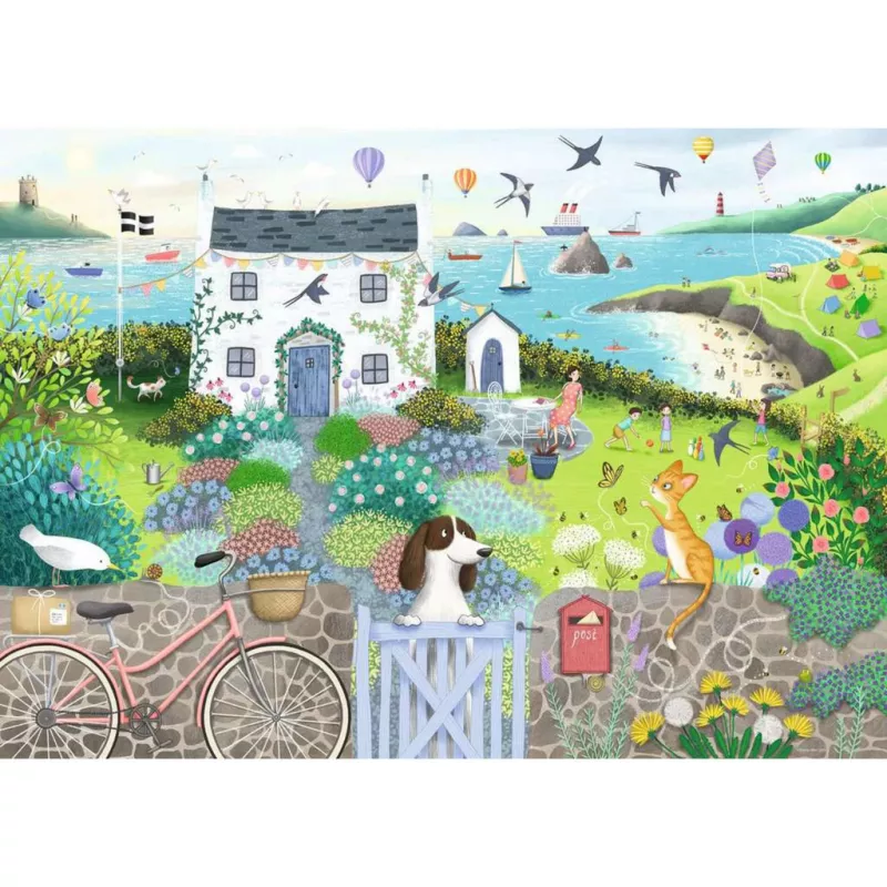 Jigsaw puzzle Ravensburger Coastal Cottage 1000 pcs, 700 mm width, 2 mm thickness