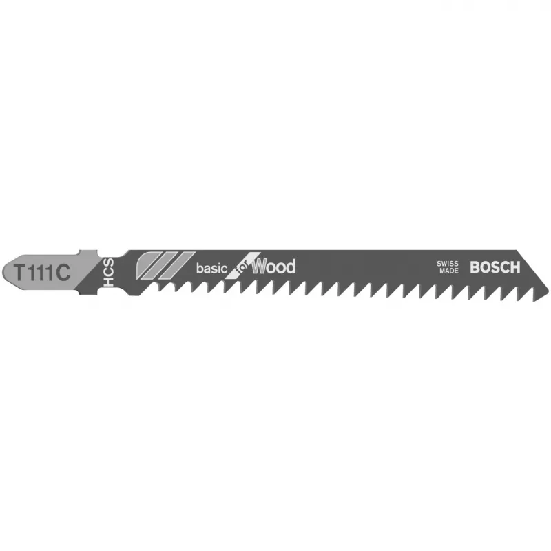 Bosch T 111 C finierzāģa asmens, augsta oglekļa satura tērauds (HCS), 3 gab.