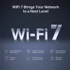 Galda maršrutētājs MERCUSYS MR47BE — Trīsjoslu Wi‑Fi 7 (2,4/5/6 GHz), 9300 Mbps, 3× RJ‑45, 2,5 GbE, 6 ārējās antenas