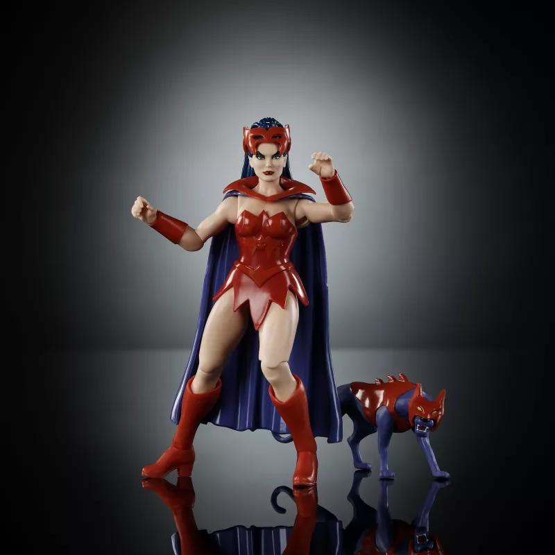 Rīcības figūra MATTEL MotU Origins Catra 5,5 collas - kolekcionējama kustīga figūra