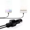 CC-T8 ātrās uzlādes auto lādētājs 2xUSB 3.0 6A 36W + micro USB kabelis 1m