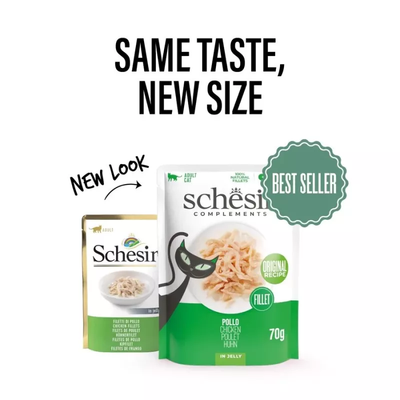 SCHESIR vistas fileja želejā - mitrā kaķu barība - 70g