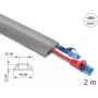 Kabeļu uzmava DELOCK 20767 PVC pelēka 1 gab.