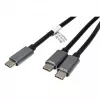 ROLINE - USB kabelis - 24 kontaktu USB-C (v) uz 24 kontaktu USB-C (v) - USB 2.0 - 1,85 m - USB barošanas avots (100 W) - melns (11.02.8308)