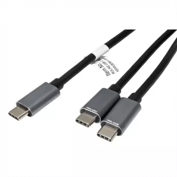 ROLINE - USB kabelis - 24 kontaktu USB-C (v) uz 24 kontaktu USB-C (v) - USB 2.0 - 1,85 m - USB barošanas avots (100 W) - melns (11.02.8308)