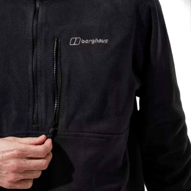 BERGHAUS Prism Half Zip Polartec® Fleece - vīriešu flīsa džemperis, L izmērs (melns)