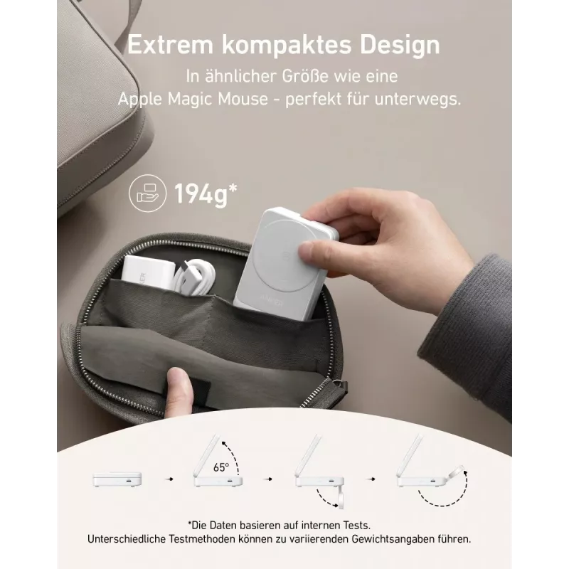 MagGo 3-in-1 15W salokāms balts EU