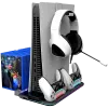 Dzesēšanas statīvs CANYON CS-51 RGB PS5 plāns melnā krāsā ar dubultu kontrolieru uzlādi