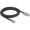 Delock - DisplayPort kabelis - Mini DisplayPort (vīrišķais) uz DisplayPort (vīrišķais) - DisplayPort 1.4 - 3,0 m - Atbalsta 8K 60 Hz - Melns, Pelēks (81093)
