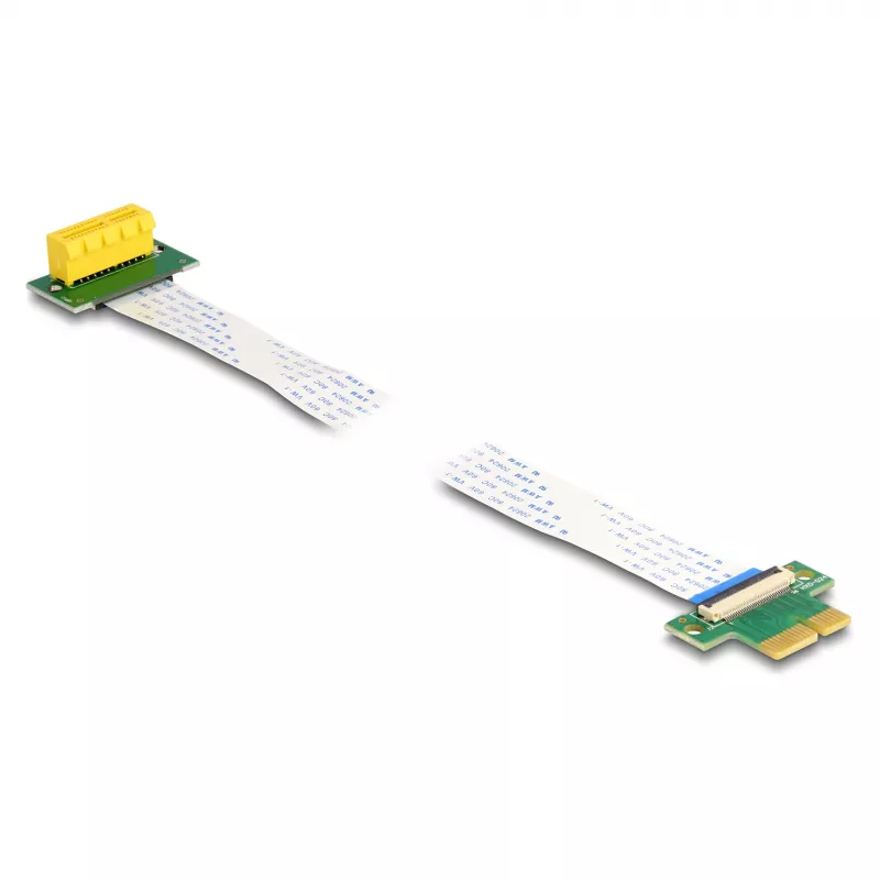 DeLOCK paplašinātāja karte PCI Express x1 vīrišķais – x1 slots 90° leņķī ar FPC kabeli 30 cm