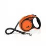 Tape Dog Lead Flexi Xtreme 5 m, oranža/Melns, Medium (up to 35 kg)